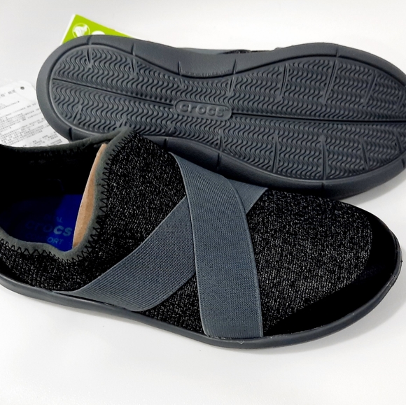 Crocs Swiftwater Cross Straps Pull-on Black  Gray - Picture 5 of 16